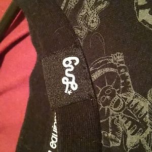 LRG,xl, Black dia de muertes all over print.